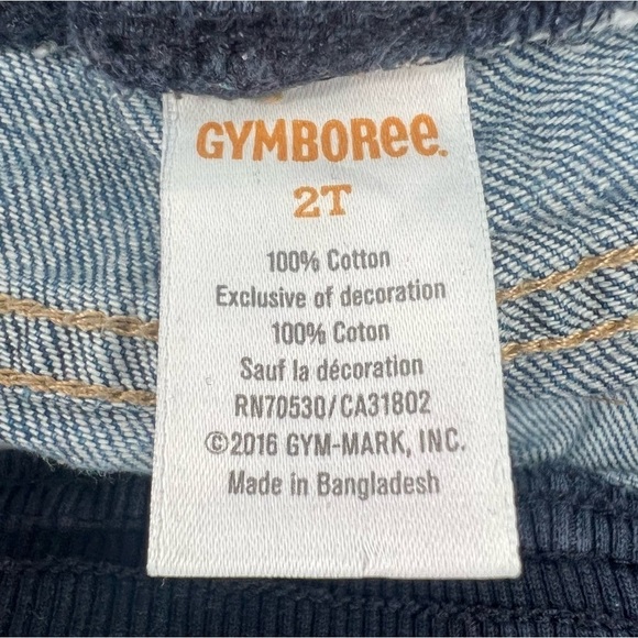 Gymboree Straight Leg Elastic Adjustable Waist Jeans Size 2T Kid’s - Picture 2 of 4